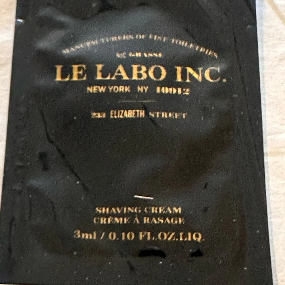 Le Labo Inc. Shaving Cream Sample 3ml